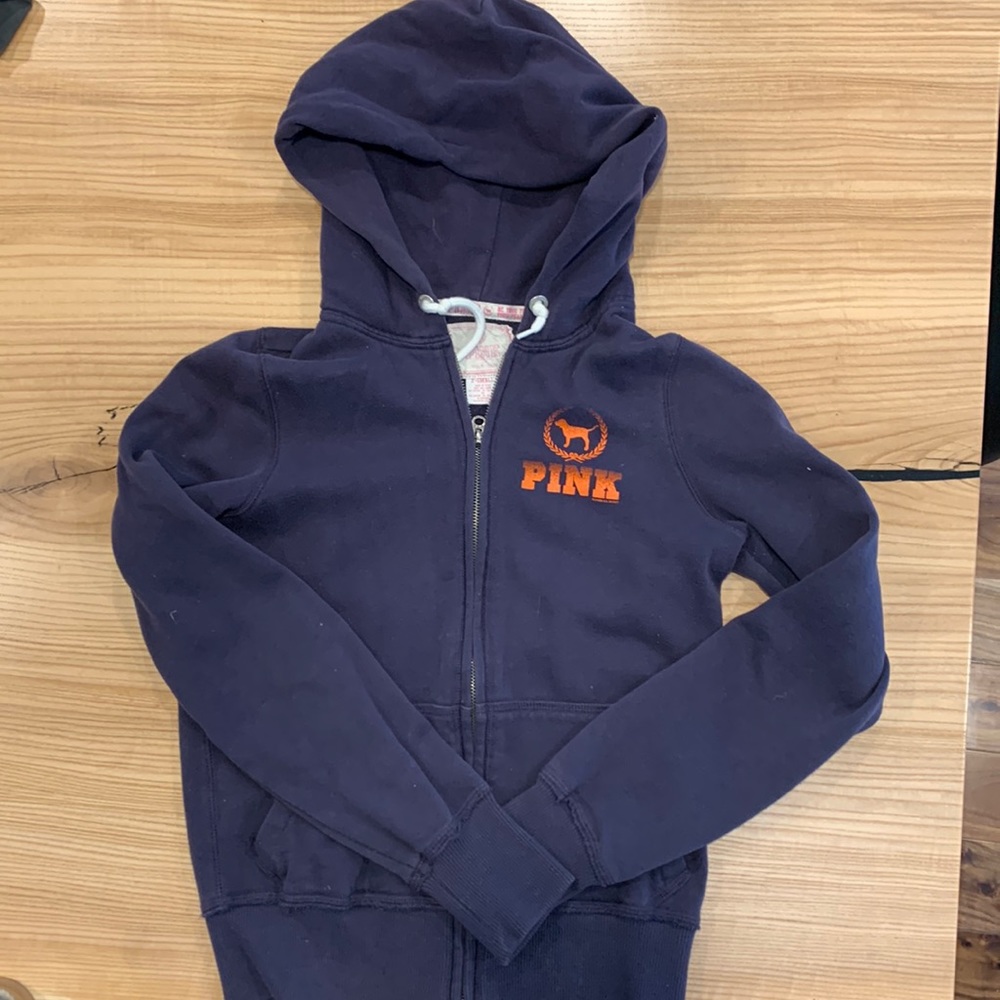 Broncos pink zip up hoodie